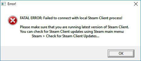 Steam fatal error что делать windows 7