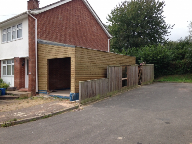 Garage attached to the house