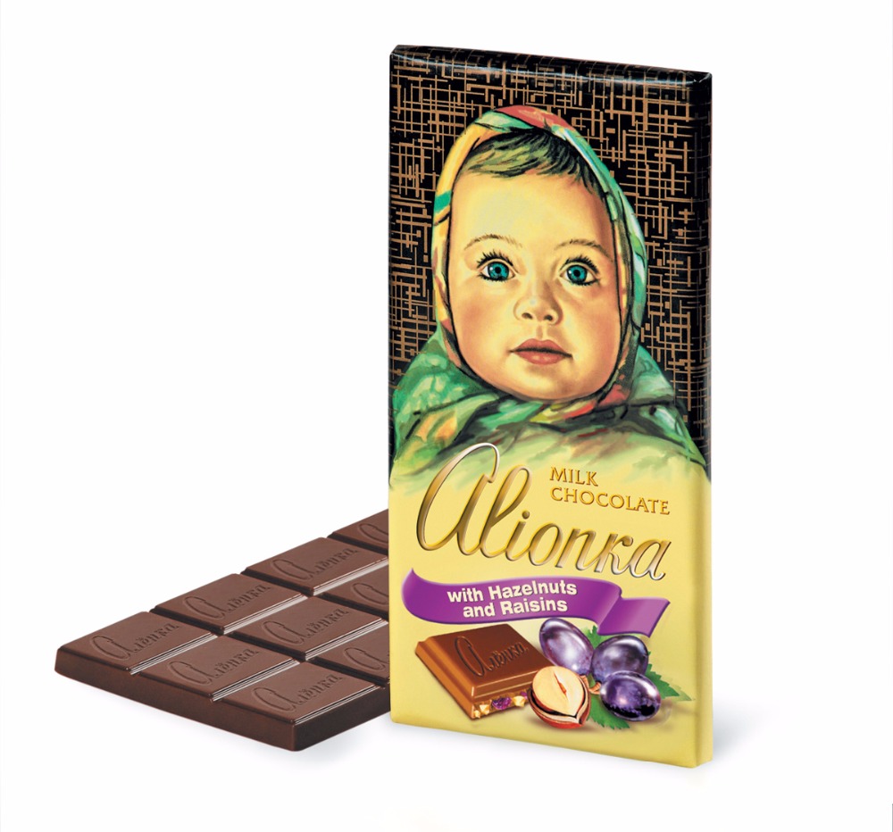 Шоколад "Аленка" с фундуком и изюмом