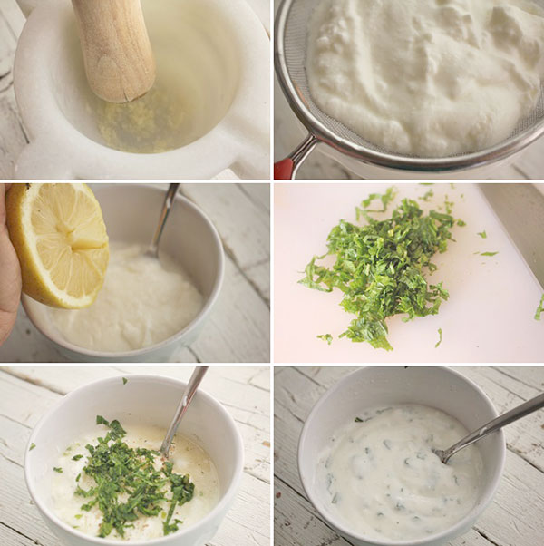 Приготовление соуса из йогурта