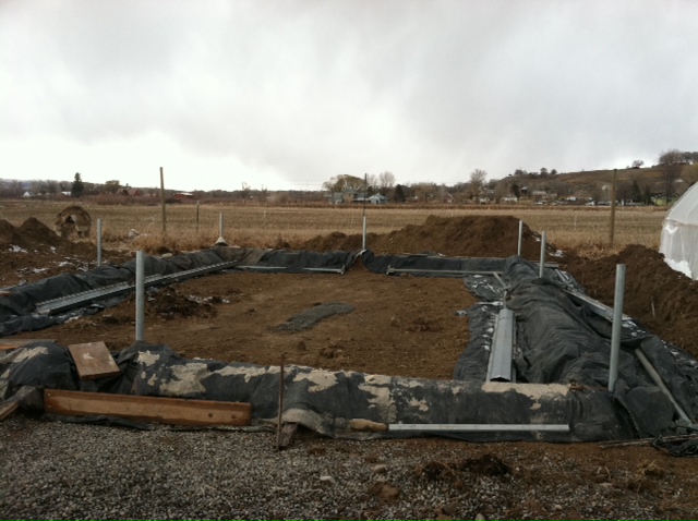 Leveling the cushion under the foundation