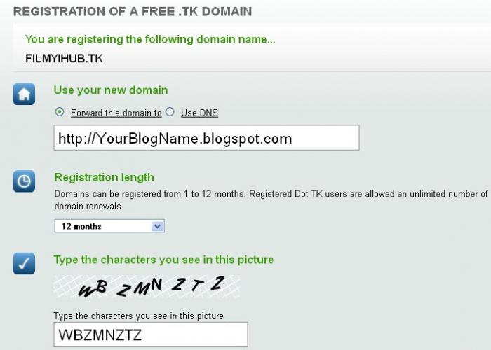 бесплатный домен tk 