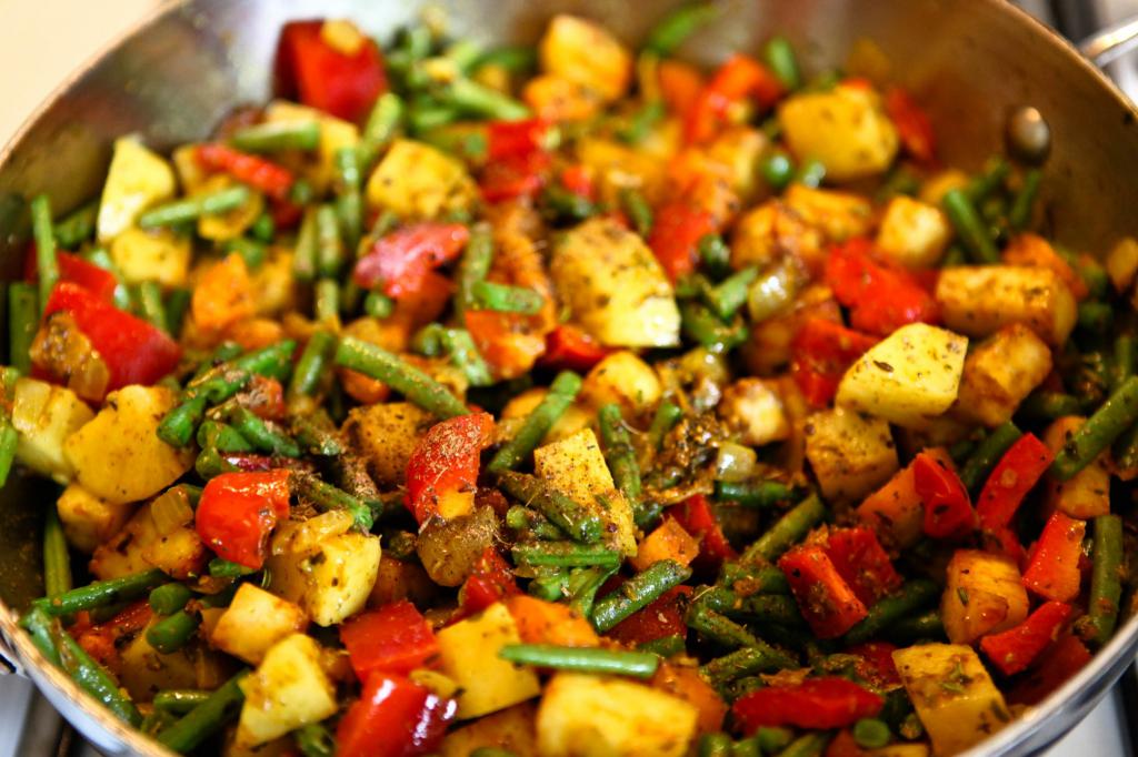 овощи жаренные на сковороде