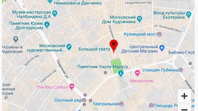 Большой театр пушкинская карта