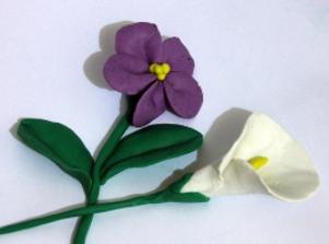 Plasticine flowers