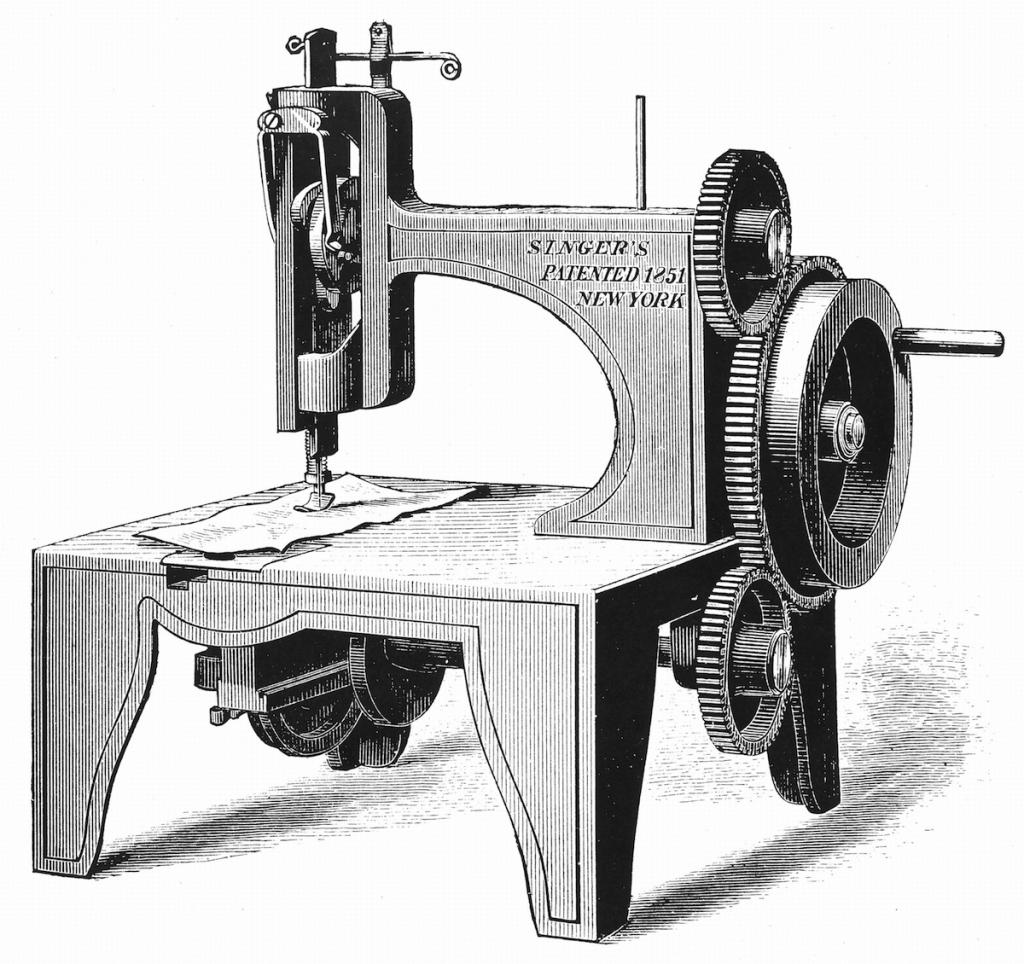 Первые модели швейных машин