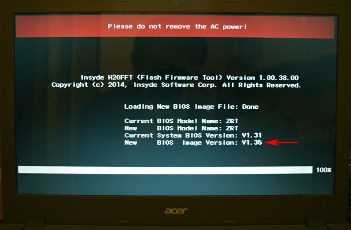 update bios acer