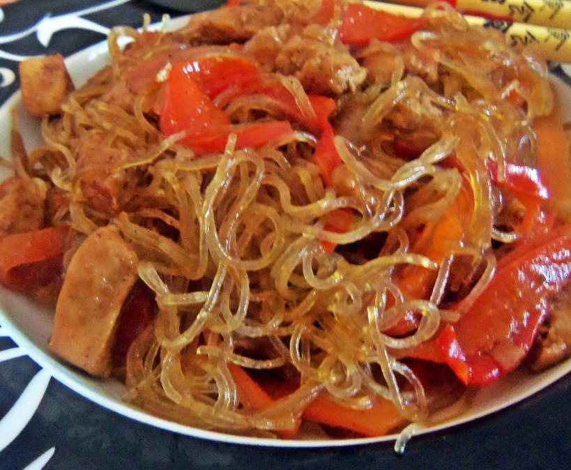 Рецепт лапша с курицей и овощами по китайски рецепт с фото