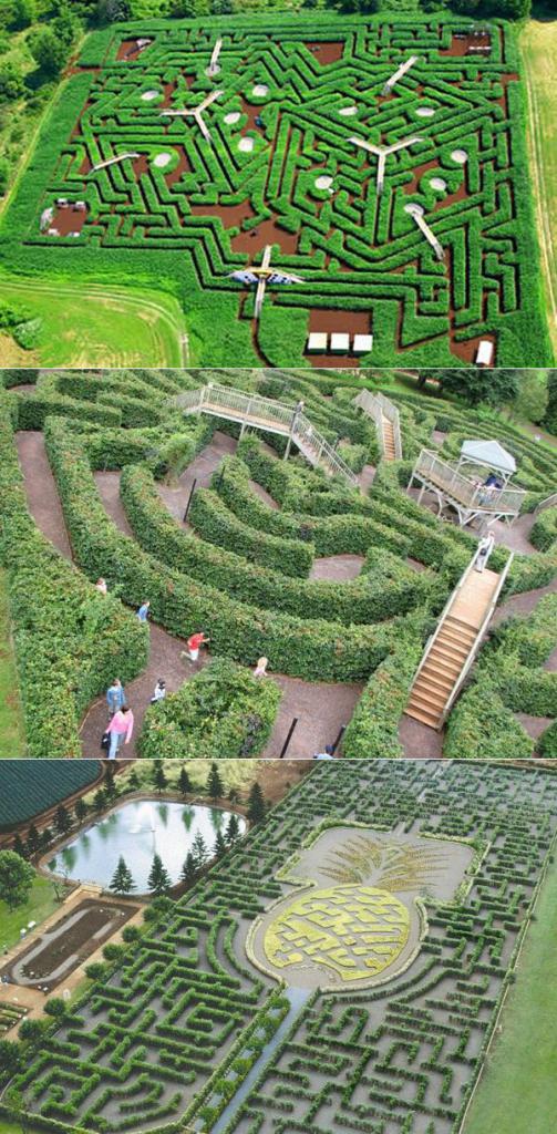 Three famous mazes