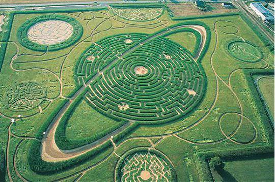 Labyrinth in the shape of Saturn