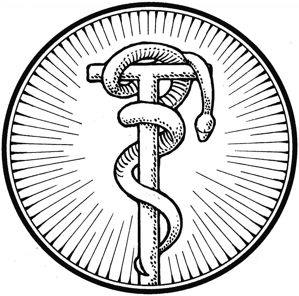 Символ Тау со змеей