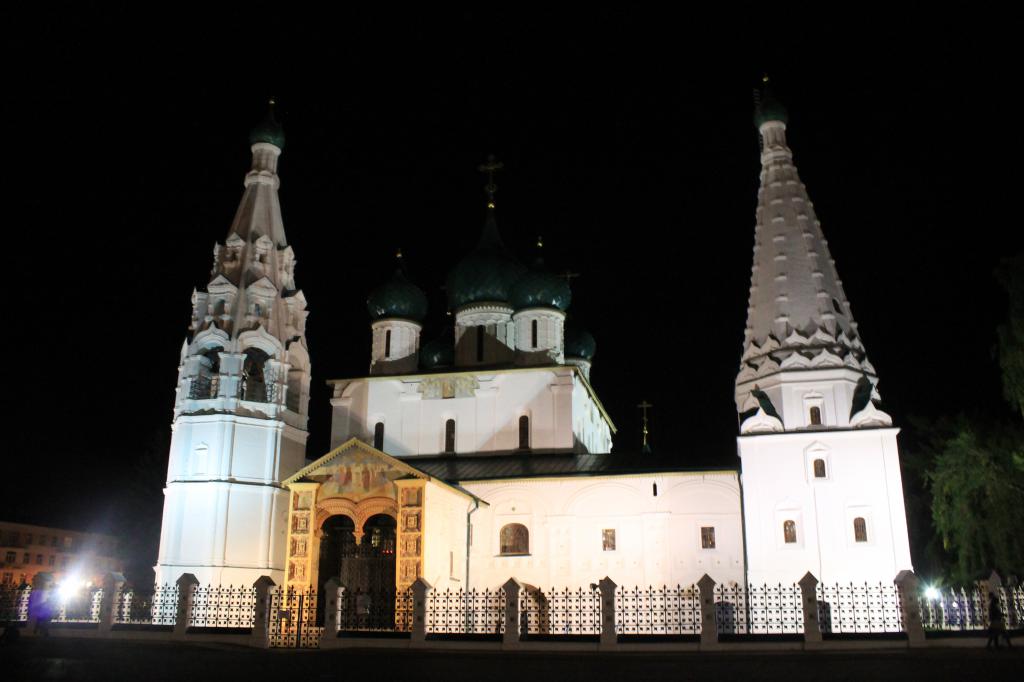 Orthodox church at night