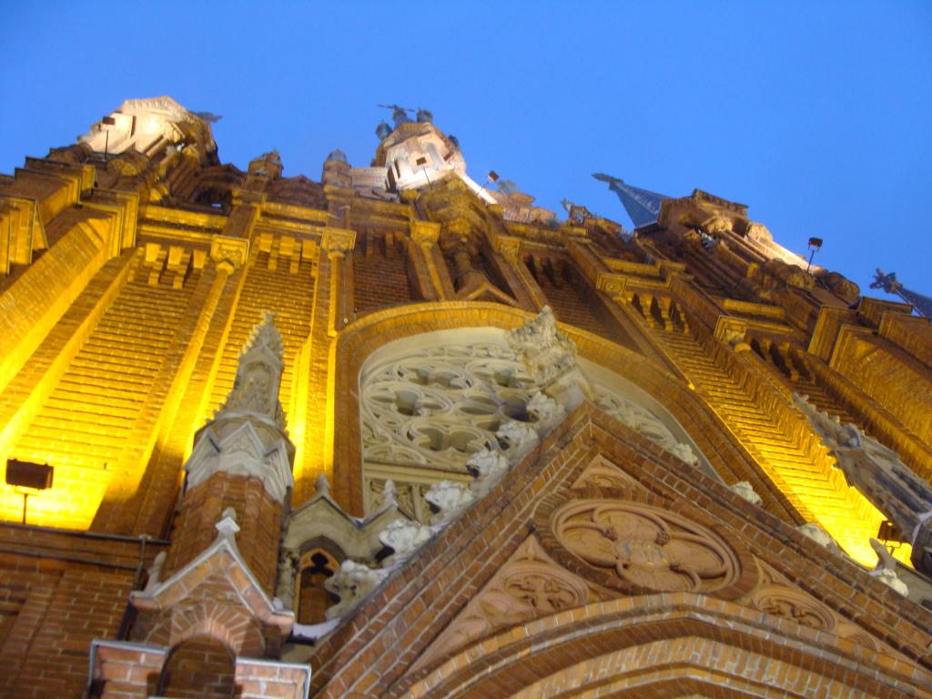 Cathedral in the evening illumination