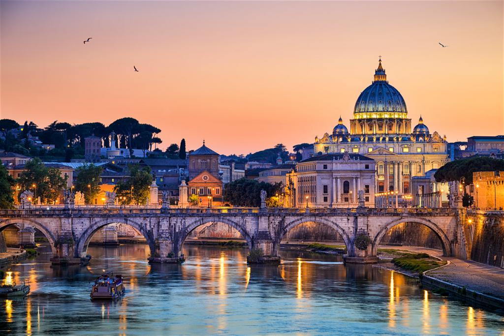 Вид на вечерний Рим