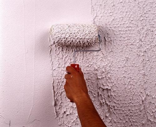 Покраска стен в квартире фактурной краской - 68 фото