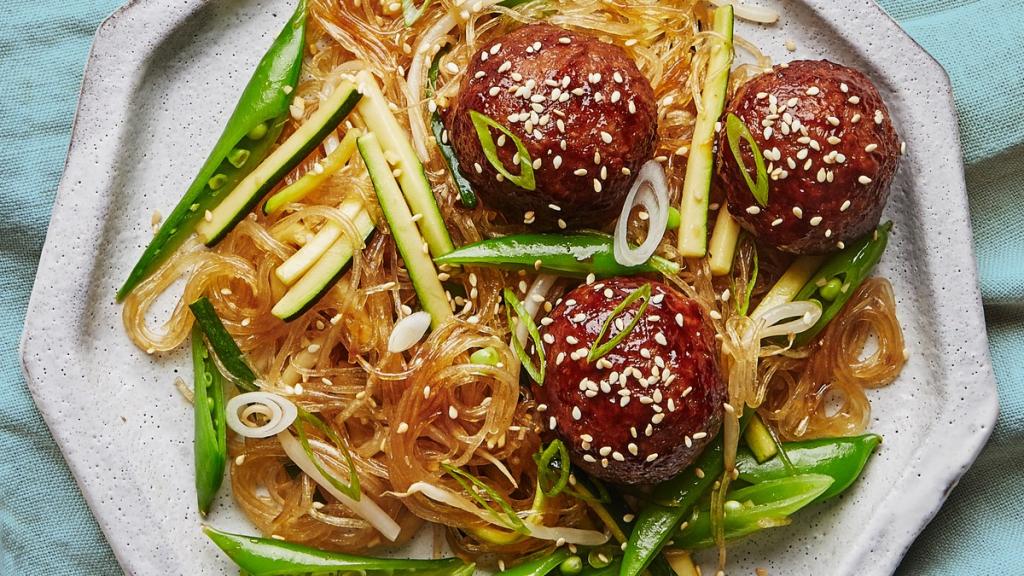 Aerial Meatballs with Sesame Seeds