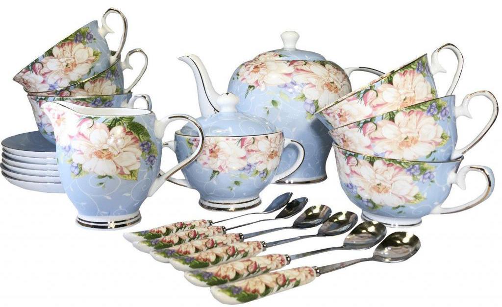 Tea set with spoons