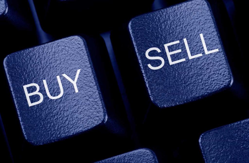 Чтобы купить или продать акции, нужно просто нажать на кнопку