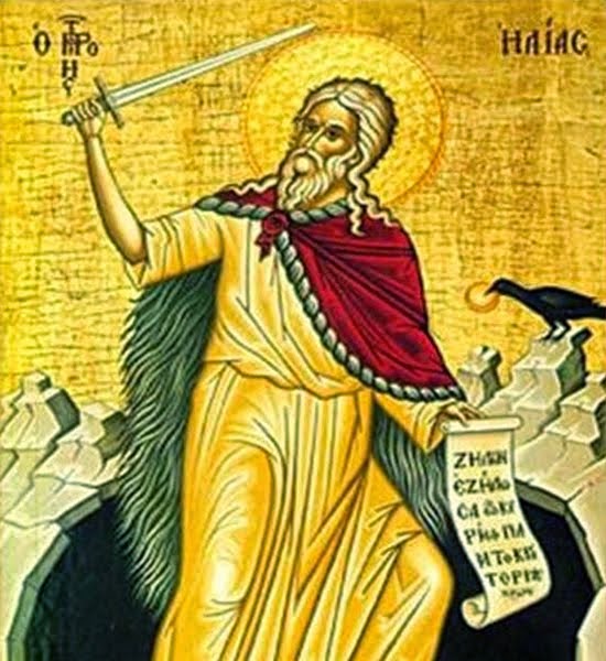 пророк Илья с мечом в руке