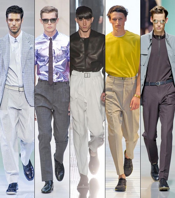 Men's trousers of different types