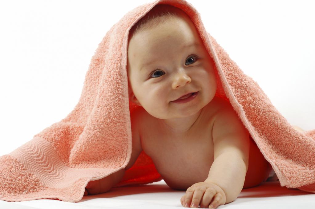 Newborn under the towel