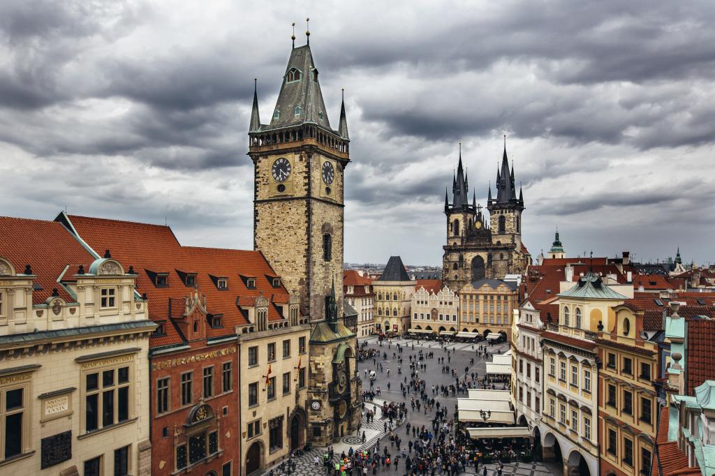 Вид на Прагу с высоты