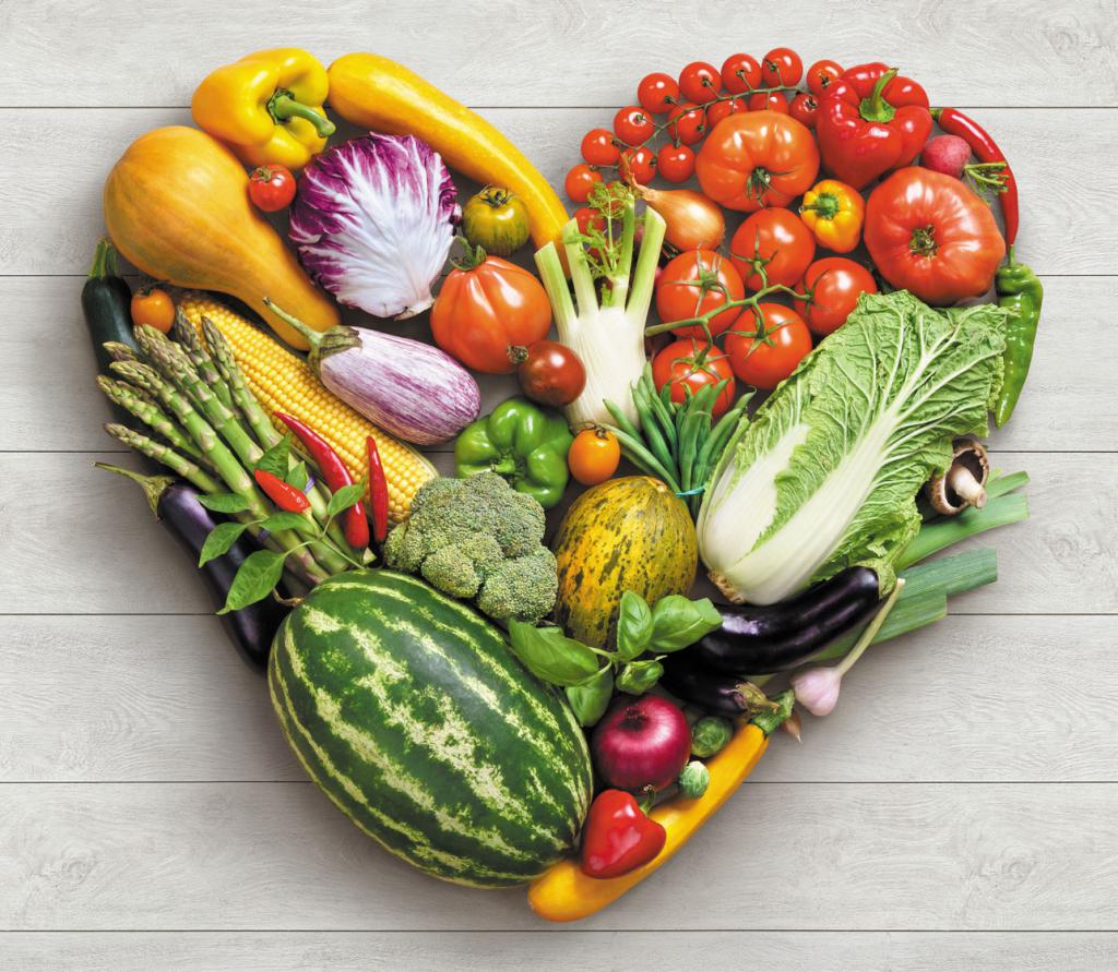Heart shaped vegetables