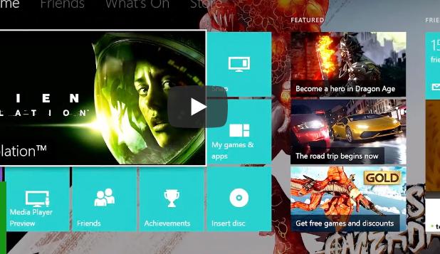 Dashboard New Xbox Experience (NXE)