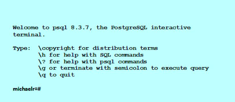 Выполнение запросов с помощью psql