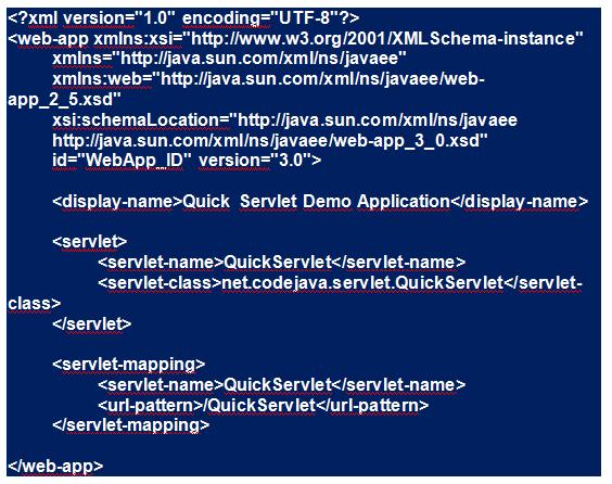 Announcing and Configuring Java Web Servlet