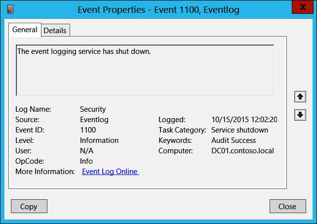 Service Errors in EventLog