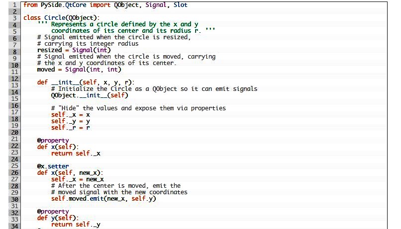 Круг отправки PySide/PyQt