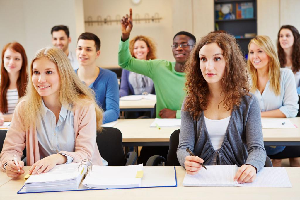 A group of students