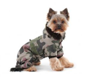 pattern of overalls for a dog