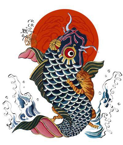 японская рыба символ