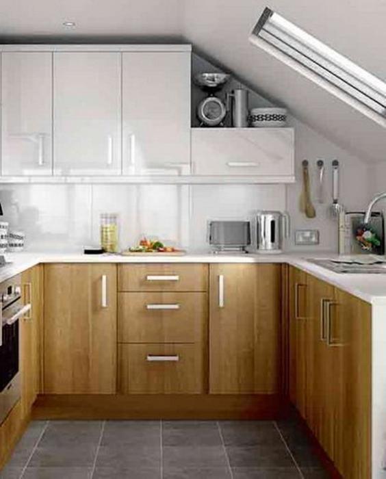Кухонный гарнитур для маленькой кухни до потолка