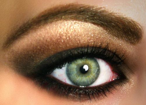 вечерний макияж для зеленых глаз