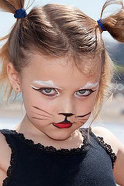 макияж кошки для девочки