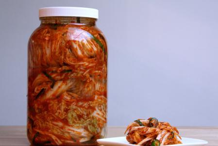Korean cabbage pickle in Korean