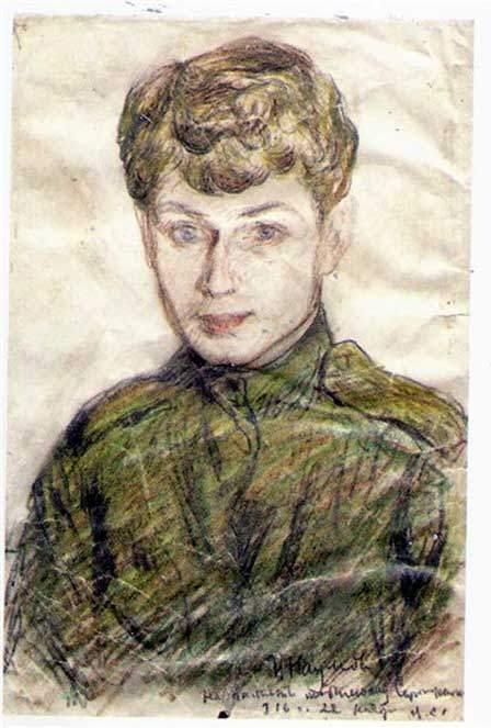 Есенин в армейской форме портрет