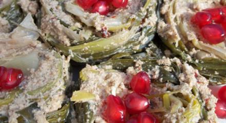 meat salad with pomegranate