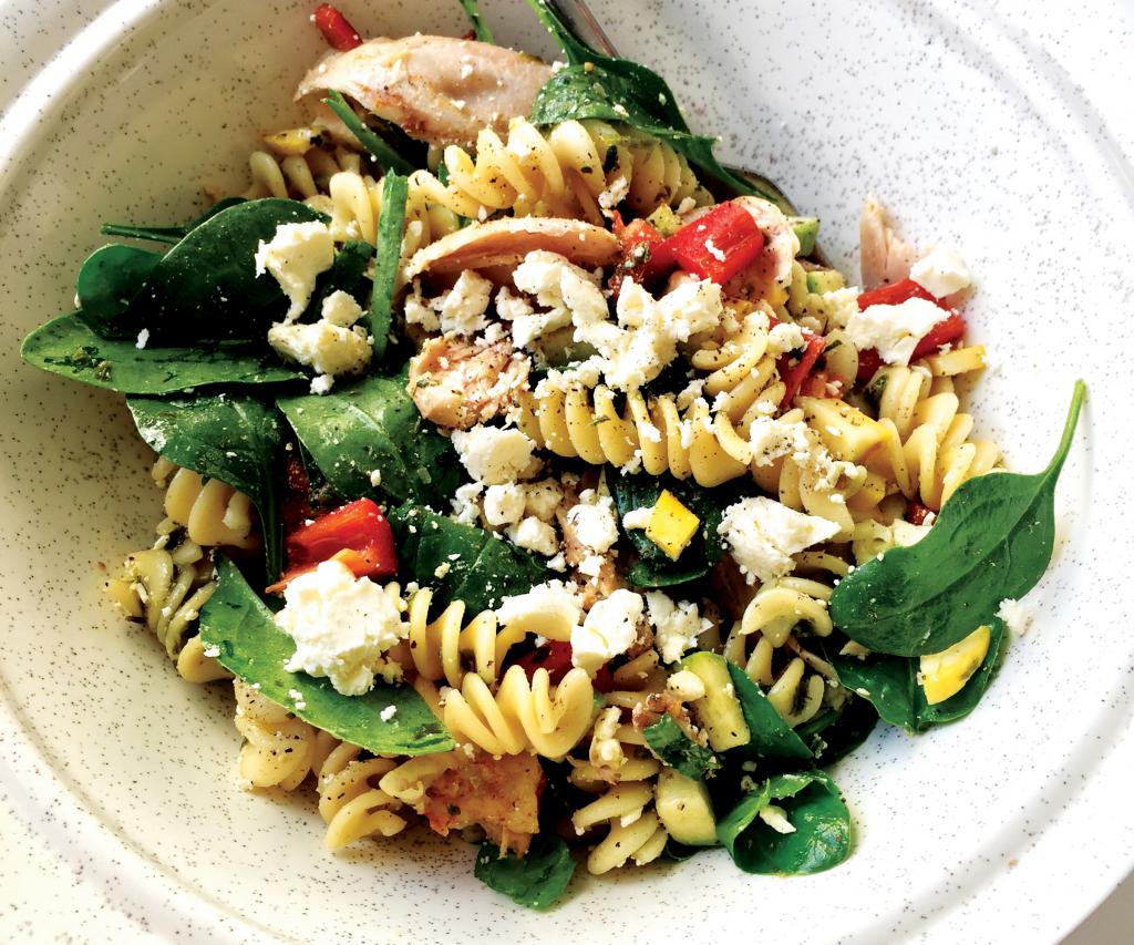 pasta with spinach and chicken