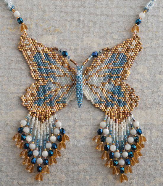 how to make a butterfly brooch from beads