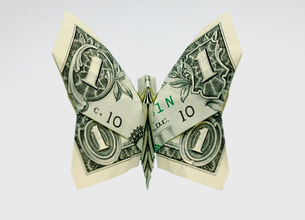 Бабочка из доллара