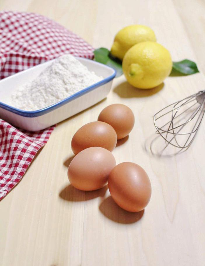 Ингредиенты, необходимые для приготовления лимонного бисквита