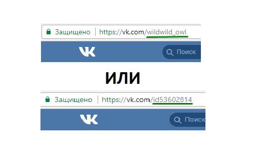 Пример идентификаторов Вконтакте