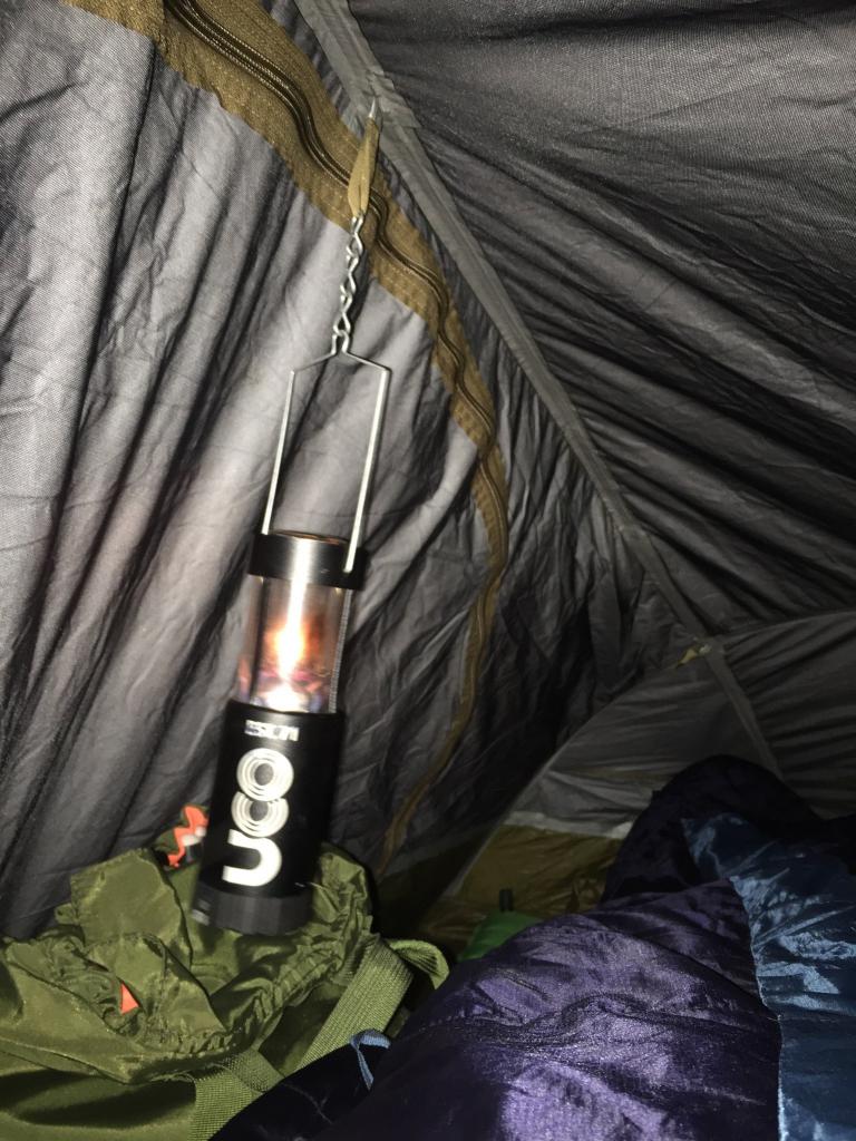 Освещение внутри палатки