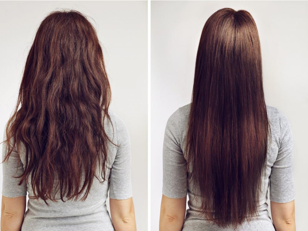 The effect of hair straightening cream