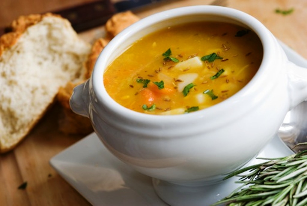 Овощной суп - это вкусно