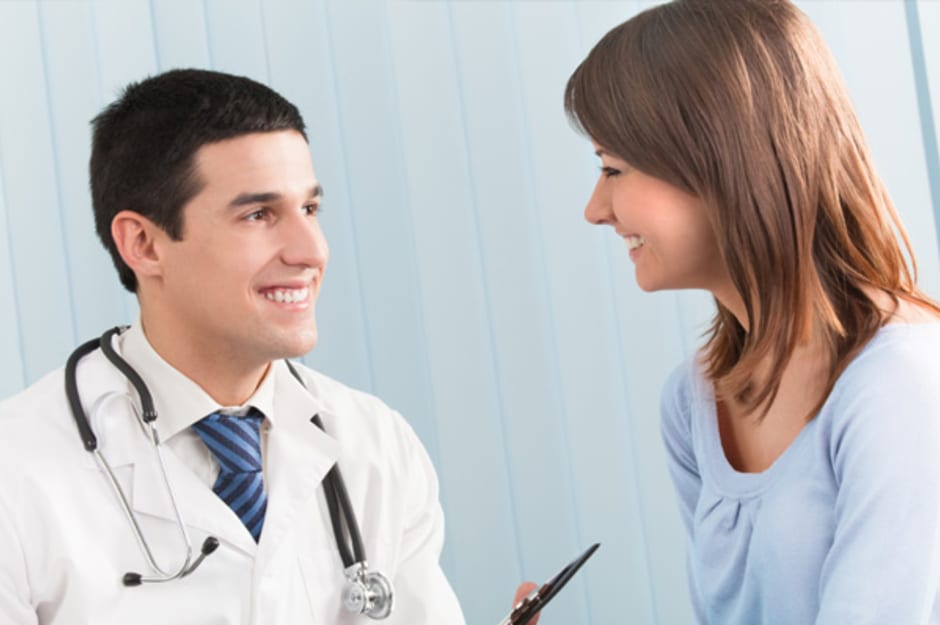 Woman at the doctor